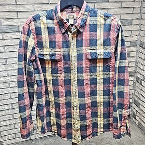 Foundry Mens Plaid Shirt Sz XLT